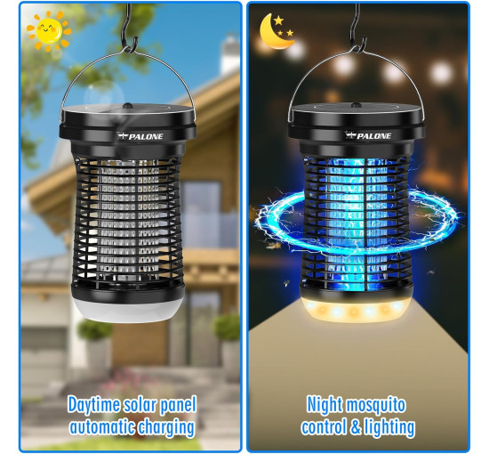 Знищувач мух PALONE LT807SL зі світлодіодним підсвічуванням, 4500 В, чорний (my-21191)