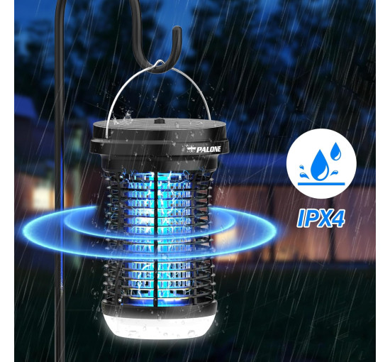 Знищувач мух PALONE LT807SL зі світлодіодним підсвічуванням, 4500 В, чорний (my-21191)