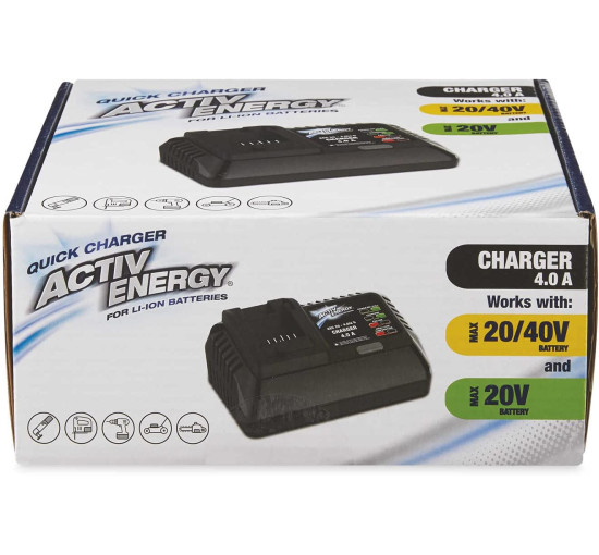 Универсальное зарядное устройство Activ Energy для аккумуляторных инструментов FERREX, черный (my-21092)