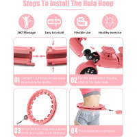 Утяжелённые обручи хула-хупы FIVANGIN с 28 узлами, размер XL, розовый (my-21082) Утяжелённые обручи хула-хупы FIVANGIN с 28 узлами, размер XL, розовый (my-21082)