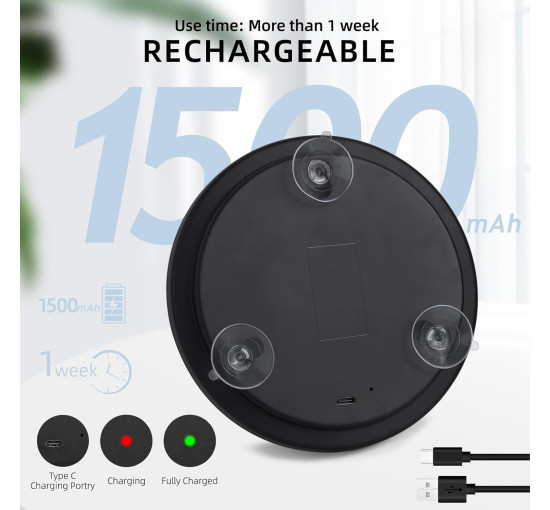 Увеличительное зеркало JJhxr 30x с подсветкой, черный (my-21108)