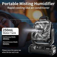 Вентилятор OUTACT F12 акумуляторний, 20000 мА·год, чорний (my-21057)