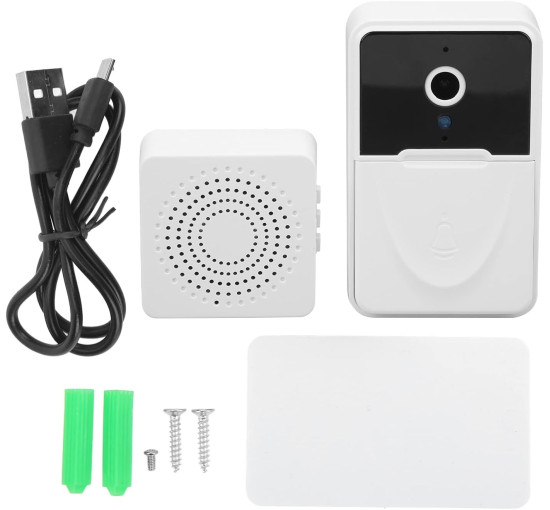 Видеозвонок Bewinner X3 WiFi со звуковым сигналом, белый (my-21163)