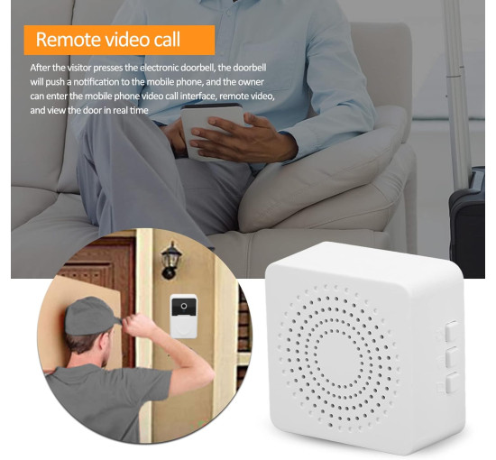 Видеозвонок Bewinner X3 WiFi со звуковым сигналом, белый (my-21163)