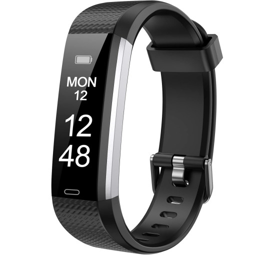 Водонепроницаемые фитнес-часы Runlio ID115U IP67 с шагомером, черный (my-21145)