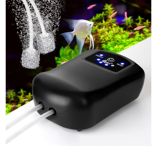 Воздушный насос AQQA AQ098 для аквариума, черный (my-21050)