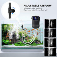 Повітряний насос AQQA AQ098 для акваріума, чорний (my-21050)