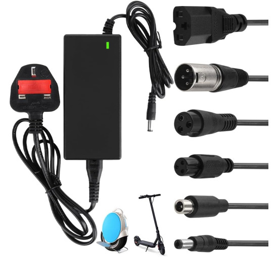 Зарядний пристрій AVCXEC szYB-100W-42V2A для літій-іонних акумуляторів 42 В 2 А, чорний (my-21126)