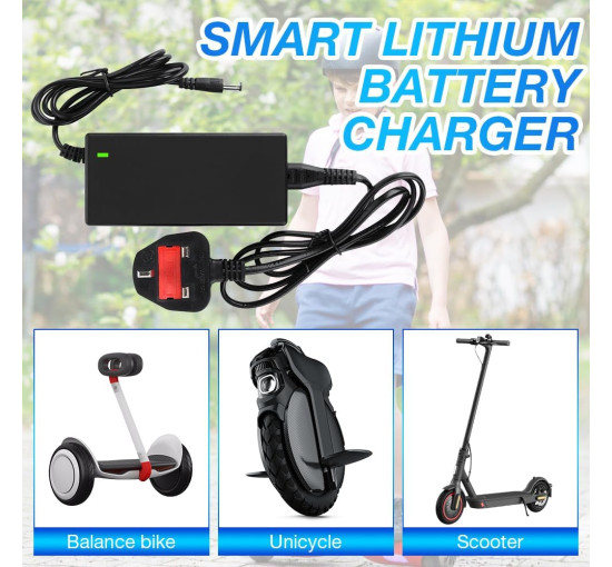 Зарядний пристрій AVCXEC szYB-100W-42V2A для літій-іонних акумуляторів 42 В 2 А, чорний (my-21126)