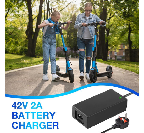 Зарядний пристрій AVCXEC szYB-100W-42V2A для літій-іонних акумуляторів 42 В 2 А, чорний (my-21126)