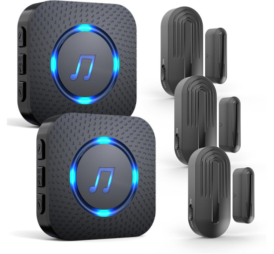 Звонок на входную дверь, датчик открытия двери SanJie DS17, черный (my-21138)