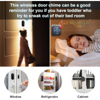 Дзвінок на вхідні двері, датчик відкриття дверей SanJie DS17, чорний (my-21138)