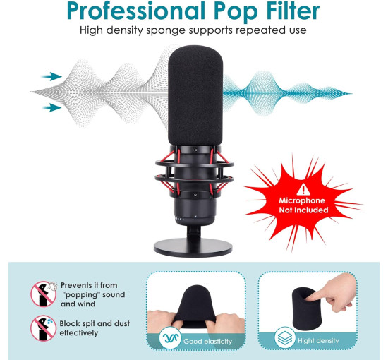 Белая стойка-держатель микрофона YOUSHARES совместимый с HyperX QuadCast S (6009)