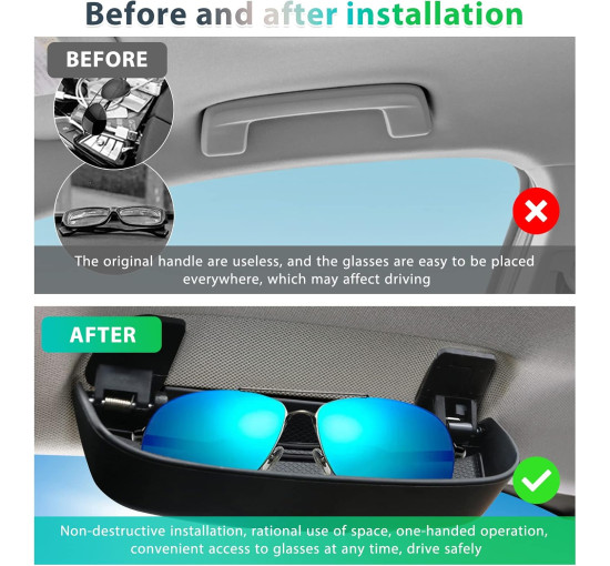 Чохол для сонцезахисних окулярів GAFAT для автомобілів VW Golf 8 ID.3 ID.4 (6090)