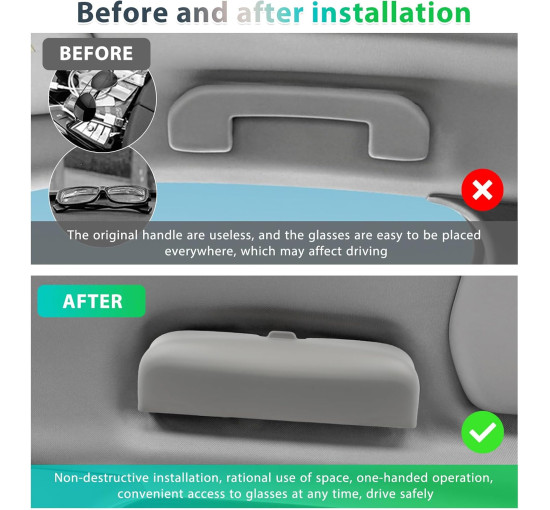 Чохол для сонцезахисних окулярів GAFAT сумісний із Opel Corsa F Astra L Grandland сірий (6094)