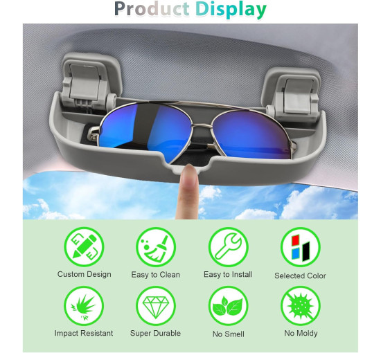 Чохол для сонцезахисних окулярів GAFAT сумісний із Opel Corsa F Astra L Grandland сірий (6094)