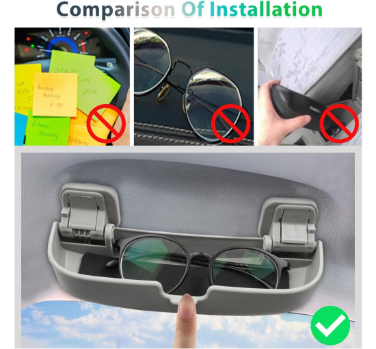 Чохол для сонцезахисних окулярів GAFAT сумісний із Opel Corsa F Astra L Grandland сірий (6094)