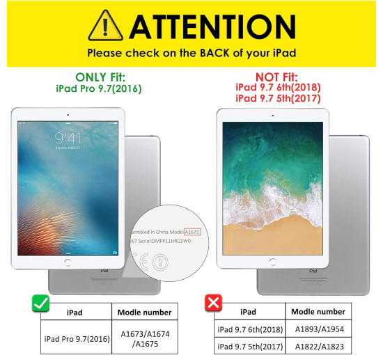 Чехол JETech для iPad Pro 9,7 дюйма 2016 года выпуска черный (6040)