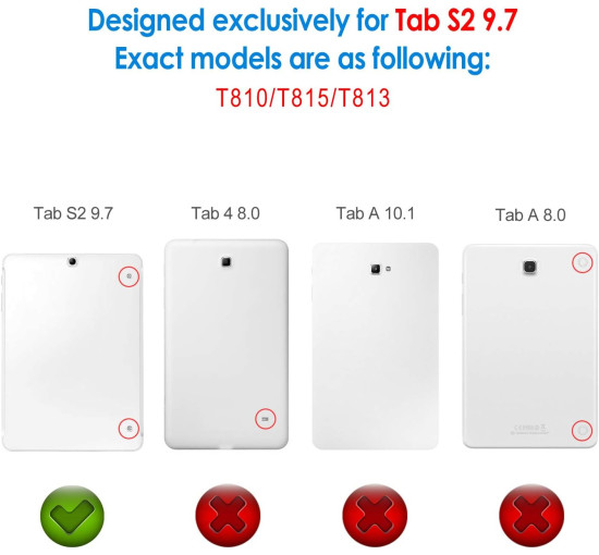 Чехол JETech для Samsung Galaxy Tab S2 9,7 дюйма черный (6047)