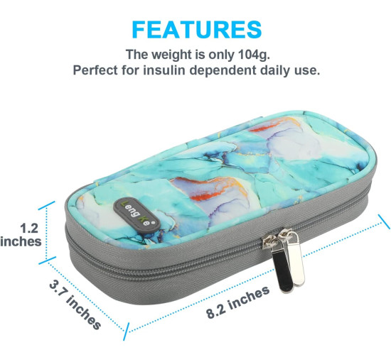 Чехол-холодильник для инсулина YOUSHARES, мраморно-зеленый (6003)