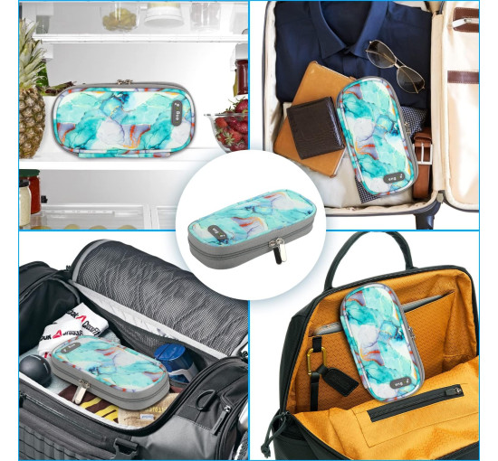 Чехол-холодильник для инсулина YOUSHARES, мраморно-зеленый (6003)