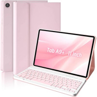 Чохол MMK для Galaxy Tab A9 Plus з клавіатурою рожевий (6025)