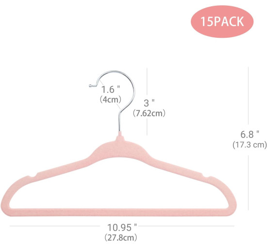 Дитячі вішалки ManGotree для одягу світло-рожеві (6108)