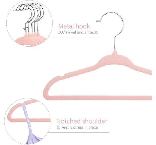 Дитячі вішалки ManGotree для одягу світло-рожеві (6108)