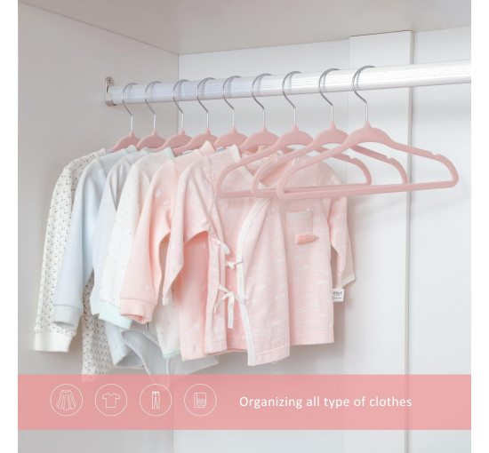 Дитячі вішалки ManGotree для одягу світло-рожеві (6108)