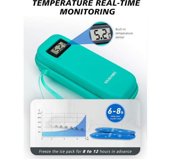 Дорожный термоконтейнер для инсулина YOUSHARES, зеленый (6001)