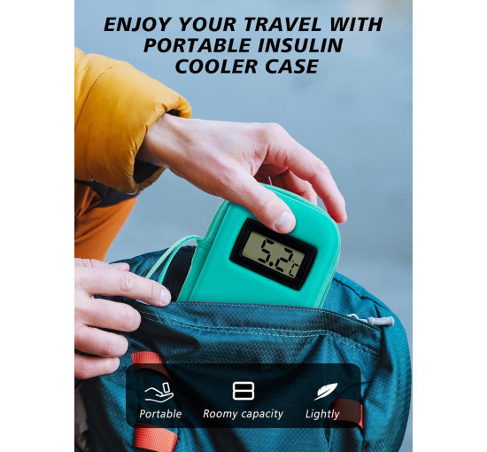 Дорожный термоконтейнер для инсулина YOUSHARES, зеленый (6001)
