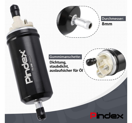 Електричний паливний насос Pindex 12В чорний (6034)