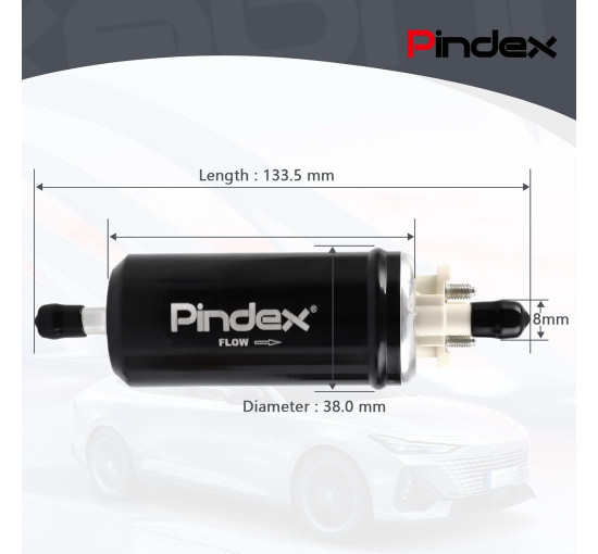 Електричний паливний насос Pindex 12В чорний (6034)