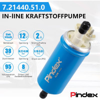 Электрический топливный насос Pindex 12В синий (6033)