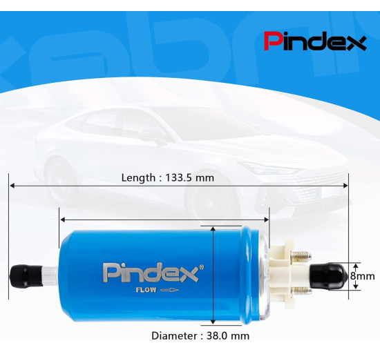 Електричний паливний насос Pindex 12В синій (6033)