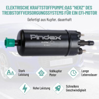 Электрический топливный насос высокого давления Pindex 12В черный (6038)