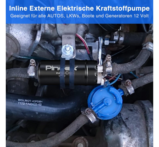 Електричний паливний насос високого тиску Pindex 12В червоний (6035)