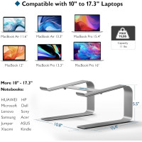 Эргономичная подставка BONTEC для ноутбуков с диагональю экрана от 10 до 17,3 дюймов (6093)