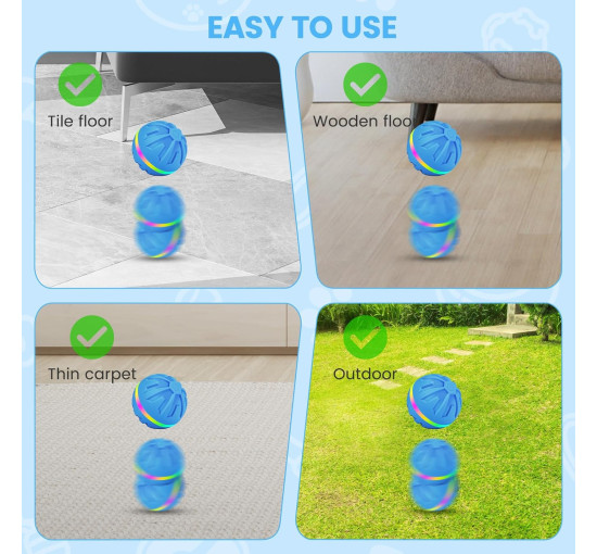 Інтерактивні іграшки-м'ячі для собак HAPPY HACHI з LED-підсвічуванням (6021)