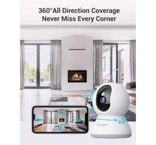 Камера відеоспостереження Blurams для дому з оглядом 360° (6072)