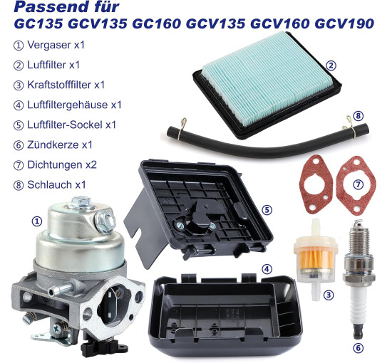 Карбюратор Pindex для двигателей Honda GCV135-GCV190 и GC160 (6046)