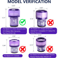 Комплект із 2 HEPA-фільтів Avken сумісний з пилососами Dyson V12 Detect Slim (6054)
