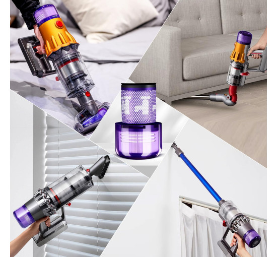 Комплект из 2 HEPA-фильтов Avken совместим с пылесосами Dyson V12 Detect Slim (6054)