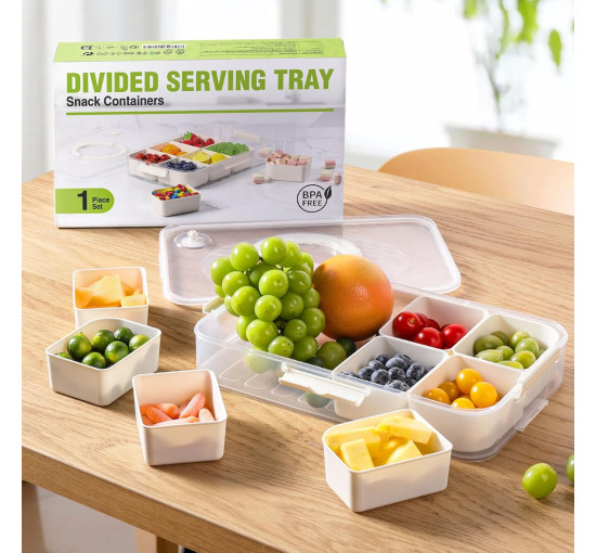 Контейнер для закусок Luxear с 8 отделениями (6057)