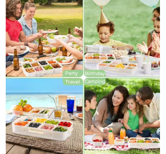 Коробка для снеків Luxear з 14 відділеннями 2 комплекти (6056)