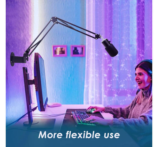 Кронштейн для микрофона YOUSHARES совместим с Blue Yeti/HyperX QuadCast черный (6015)