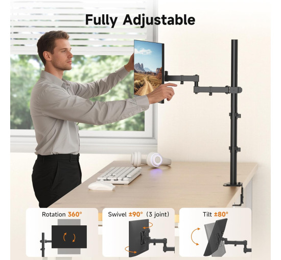 Кронштейн-підставка Bracwiser для монітора та комп'ютерних екранів 31,5 дюйма заввишки (6026)