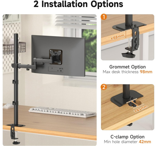 Кронштейн-підставка Bracwiser для монітора та комп'ютерних екранів 31,5 дюйма заввишки (6026)