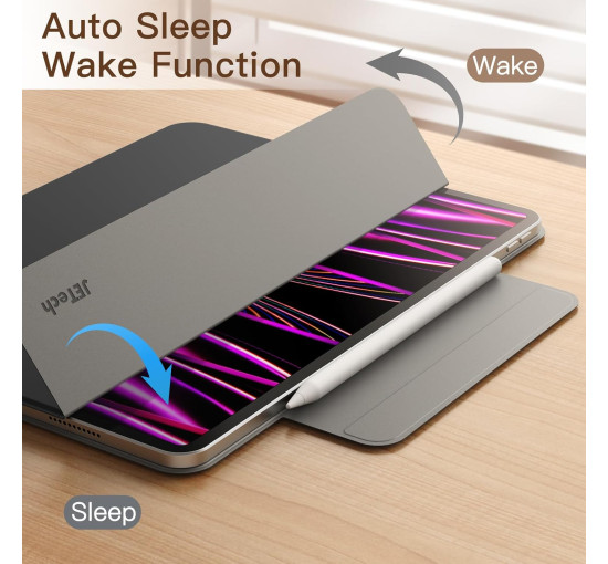 Магнитный чехол JETech для iPad Pro 12,9 дюймов черный (6049)