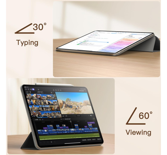 Магнитный чехол JETech для iPad Pro 12,9 дюймов черный (6049)